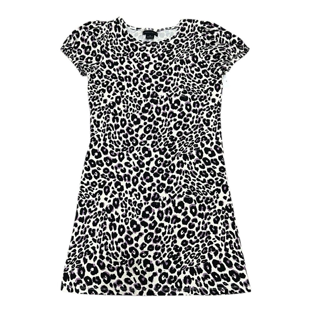 Sanctuary Purple Animal Print Girls T Shirt Dress 14